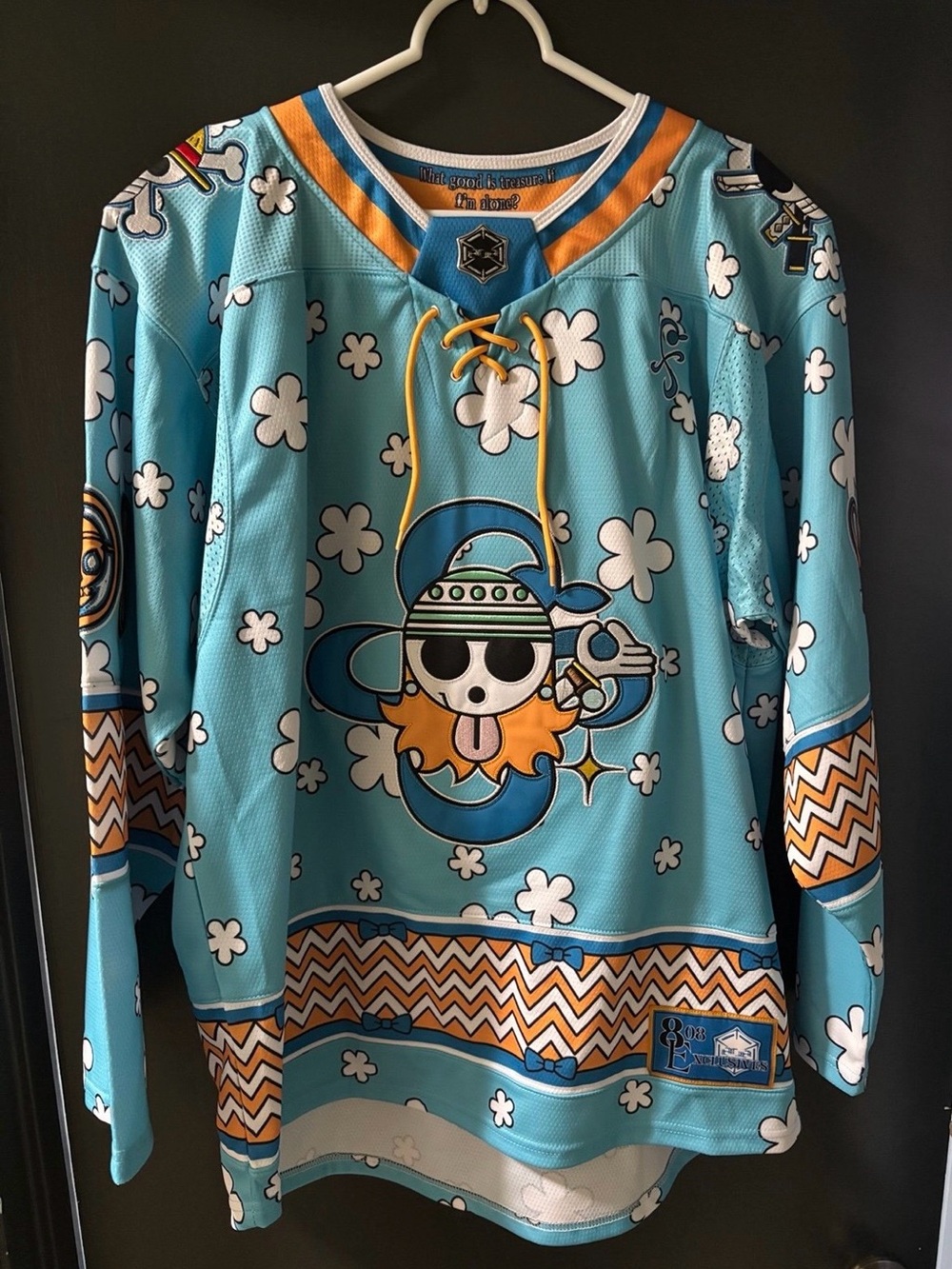 One Piece anime hockey jersey
